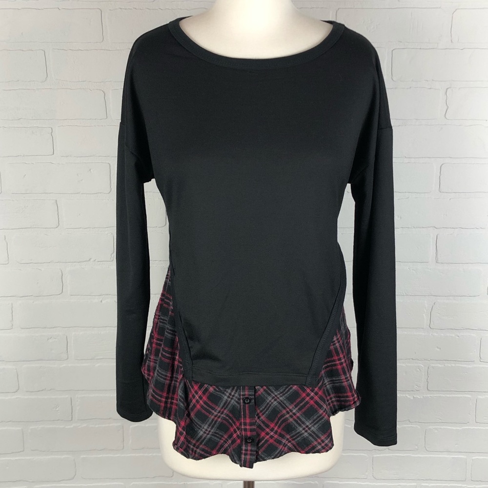 Anthropology Everleigh Flannel Sweatshirt